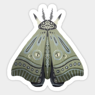 Graphic Moth Sketch Artwork Sticker